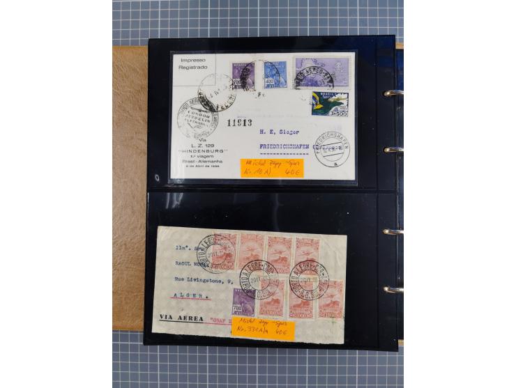 1908/39, umfangreiche Sammlung von 234 Belegen, viel Deutsches Reich (126 St.) mit Zeppelinbriefen/ Karten, Zeppelin-Ansichts