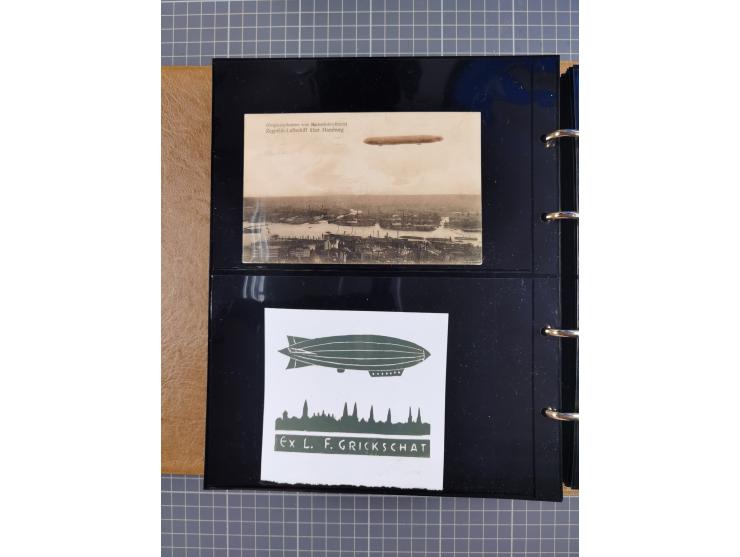 1908/39, umfangreiche Sammlung von 234 Belegen, viel Deutsches Reich (126 St.) mit Zeppelinbriefen/ Karten, Zeppelin-Ansichts