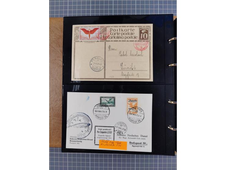 1908/39, umfangreiche Sammlung von 234 Belegen, viel Deutsches Reich (126 St.) mit Zeppelinbriefen/ Karten, Zeppelin-Ansichts