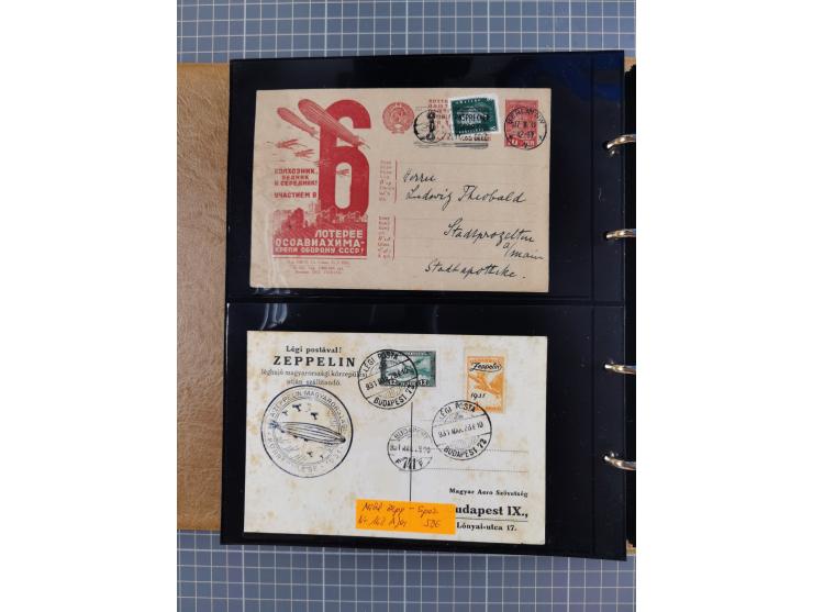 1908/39, umfangreiche Sammlung von 234 Belegen, viel Deutsches Reich (126 St.) mit Zeppelinbriefen/ Karten, Zeppelin-Ansichts