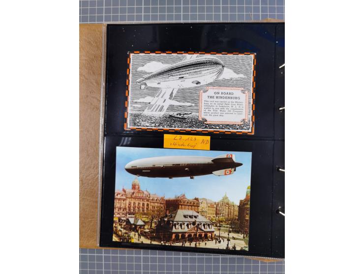 1908/39, umfangreiche Sammlung von 234 Belegen, viel Deutsches Reich (126 St.) mit Zeppelinbriefen/ Karten, Zeppelin-Ansichts