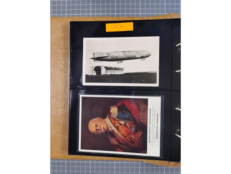 1908/39, umfangreiche Sammlung von 234 Belegen, viel Deutsches Reich (126 St.) mit Zeppelinbriefen/ Karten, Zeppelin-Ansichts