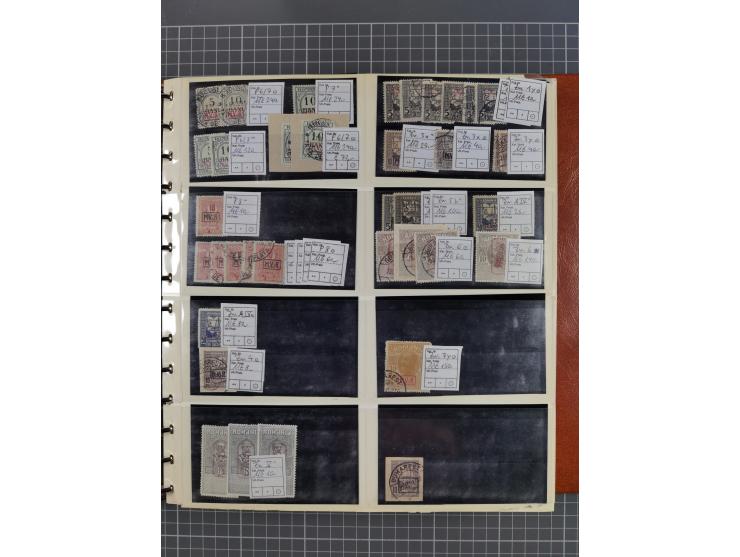 1900/39, Lagerbuch mit meist ungebrauchten/postfrischen Marken auf Steckkarten von D. Kolonien, Besetzung I. WK, Abstimmungsg