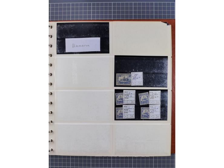 1900/39, Lagerbuch mit meist ungebrauchten/postfrischen Marken auf Steckkarten von D. Kolonien, Besetzung I. WK, Abstimmungsg