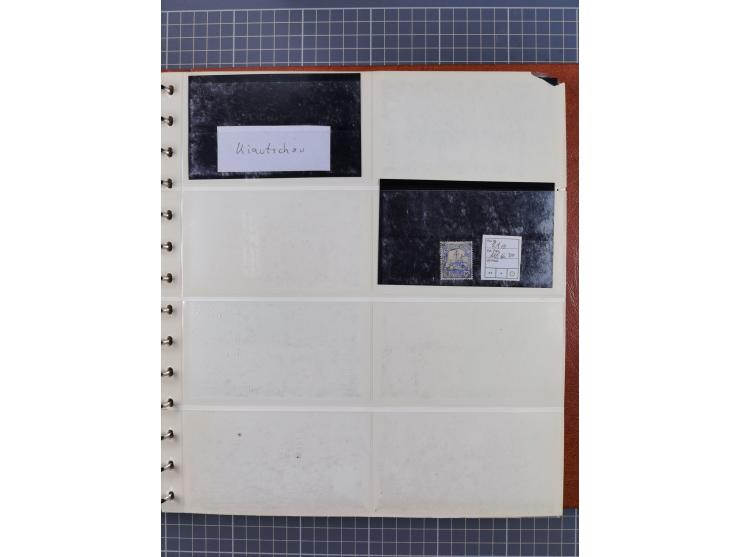 1900/39, Lagerbuch mit meist ungebrauchten/postfrischen Marken auf Steckkarten von D. Kolonien, Besetzung I. WK, Abstimmungsg