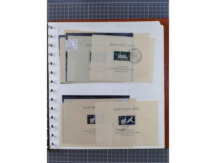 1900/39, Lagerbuch mit meist ungebrauchten/postfrischen Marken auf Steckkarten von D. Kolonien, Besetzung I. WK, Abstimmungsg