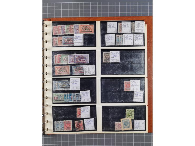 1900/39, Lagerbuch mit meist ungebrauchten/postfrischen Marken auf Steckkarten von D. Kolonien, Besetzung I. WK, Abstimmungsg