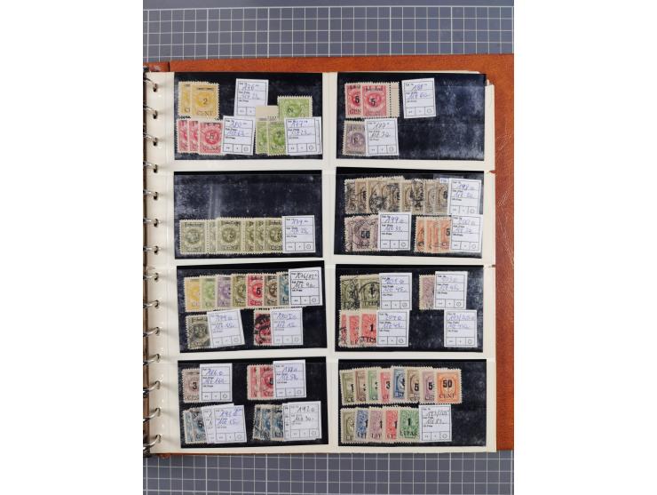 1900/39, Lagerbuch mit meist ungebrauchten/postfrischen Marken auf Steckkarten von D. Kolonien, Besetzung I. WK, Abstimmungsg