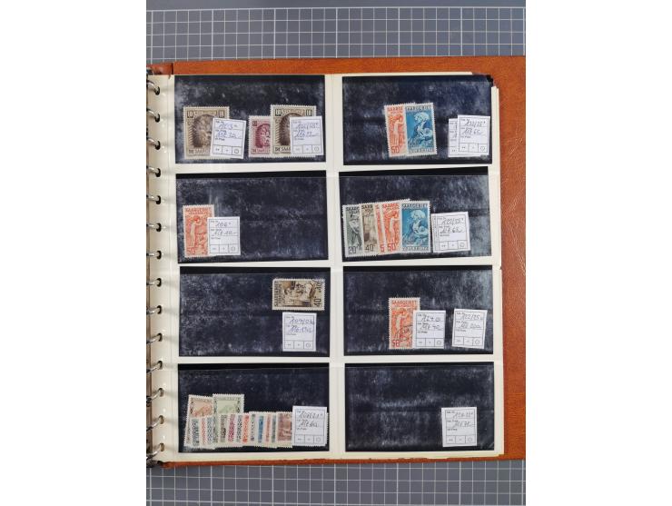 1900/39, Lagerbuch mit meist ungebrauchten/postfrischen Marken auf Steckkarten von D. Kolonien, Besetzung I. WK, Abstimmungsg