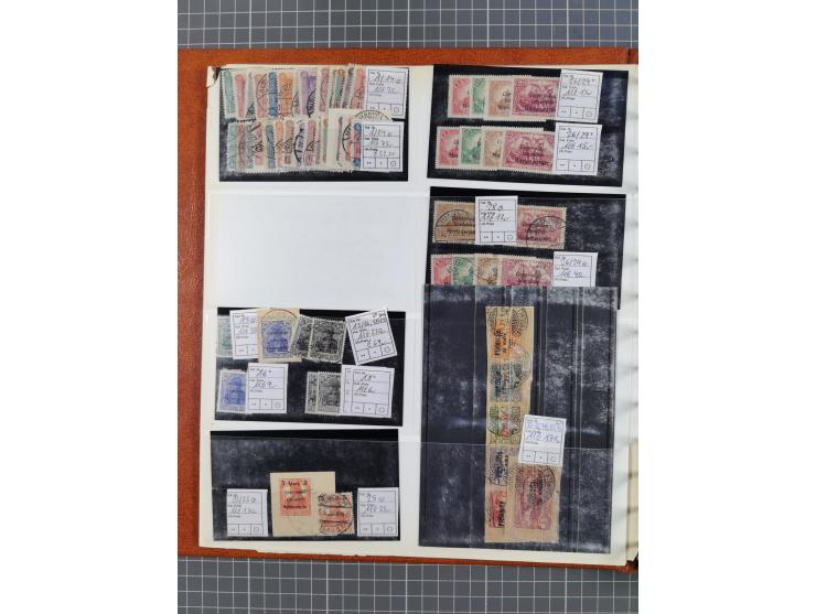 1900/39, Lagerbuch mit meist ungebrauchten/postfrischen Marken auf Steckkarten von D. Kolonien, Besetzung I. WK, Abstimmungsg