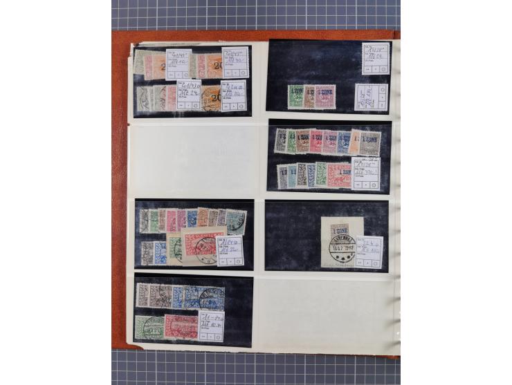 1900/39, Lagerbuch mit meist ungebrauchten/postfrischen Marken auf Steckkarten von D. Kolonien, Besetzung I. WK, Abstimmungsg