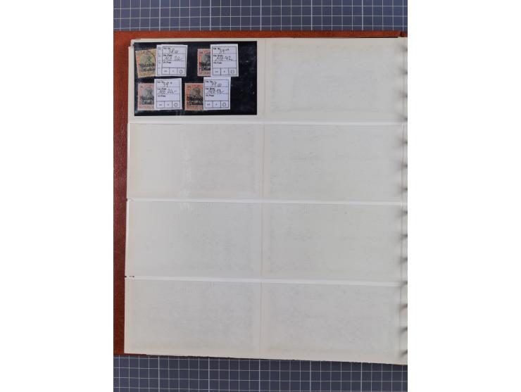 1900/39, Lagerbuch mit meist ungebrauchten/postfrischen Marken auf Steckkarten von D. Kolonien, Besetzung I. WK, Abstimmungsg