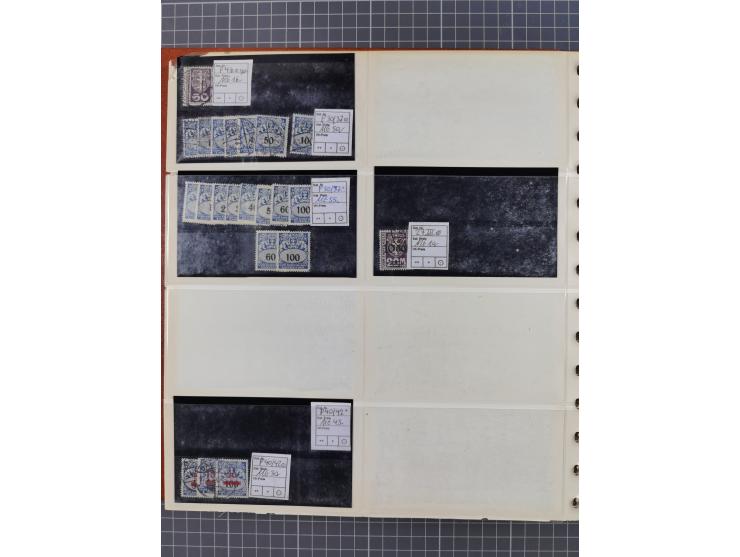 1900/39, Lagerbuch mit meist ungebrauchten/postfrischen Marken auf Steckkarten von D. Kolonien, Besetzung I. WK, Abstimmungsg