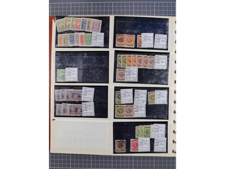 1900/39, Lagerbuch mit meist ungebrauchten/postfrischen Marken auf Steckkarten von D. Kolonien, Besetzung I. WK, Abstimmungsg