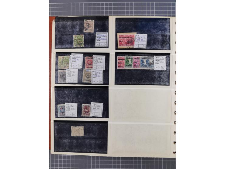 1900/39, Lagerbuch mit meist ungebrauchten/postfrischen Marken auf Steckkarten von D. Kolonien, Besetzung I. WK, Abstimmungsg