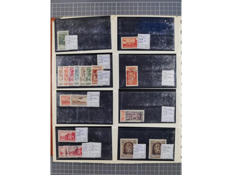 1900/39, Lagerbuch mit meist ungebrauchten/postfrischen Marken auf Steckkarten von D. Kolonien, Besetzung I. WK, Abstimmungsg