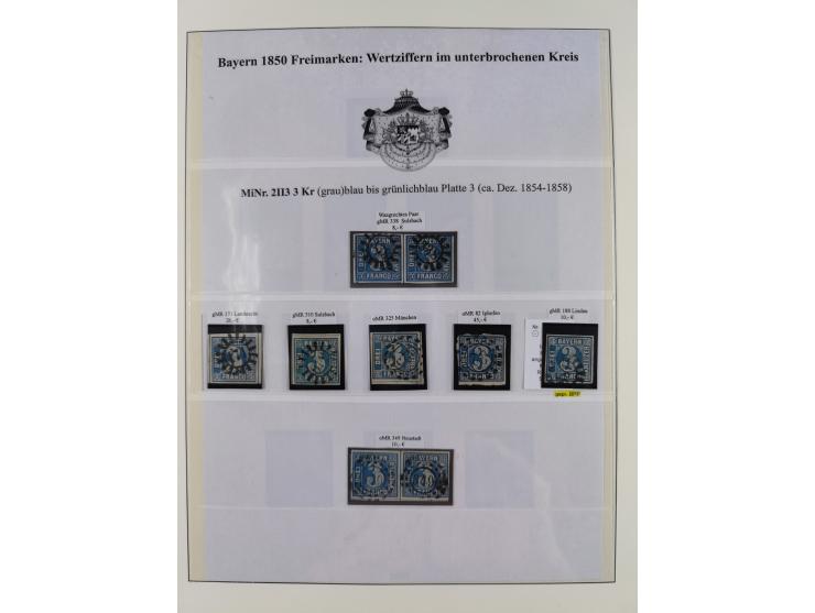 1849/1975, gestempelte Sammlung und 23 Briefe, ab Mi.-Nr. 1IIa breitrandig (FA Sem BPP), ferner 4I im waagerechten Paar, 3II,