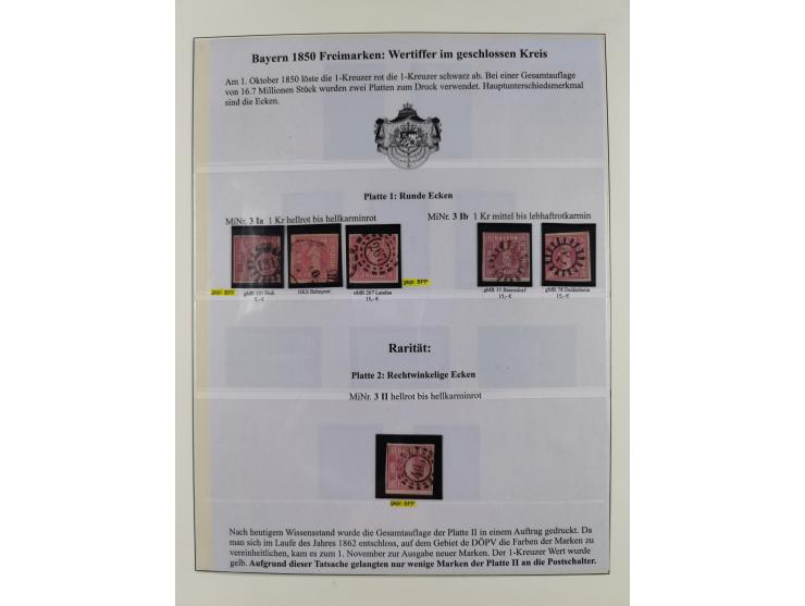 1849/1975, gestempelte Sammlung und 23 Briefe, ab Mi.-Nr. 1IIa breitrandig (FA Sem BPP), ferner 4I im waagerechten Paar, 3II,