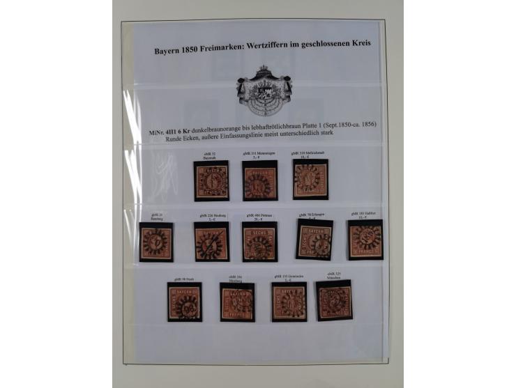 1849/1975, gestempelte Sammlung und 23 Briefe, ab Mi.-Nr. 1IIa breitrandig (FA Sem BPP), ferner 4I im waagerechten Paar, 3II,