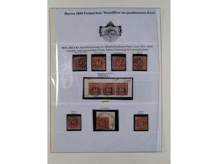 1849/1975, gestempelte Sammlung und 23 Briefe, ab Mi.-Nr. 1IIa breitrandig (FA Sem BPP), ferner 4I im waagerechten Paar, 3II,