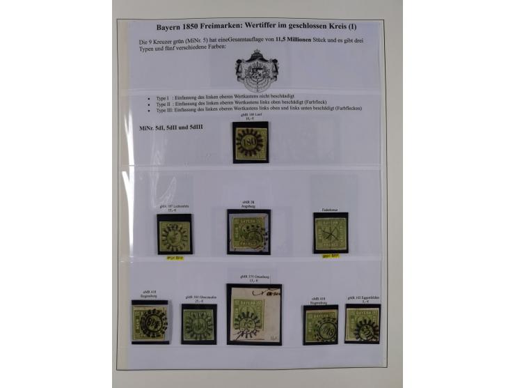 1849/1975, gestempelte Sammlung und 23 Briefe, ab Mi.-Nr. 1IIa breitrandig (FA Sem BPP), ferner 4I im waagerechten Paar, 3II,