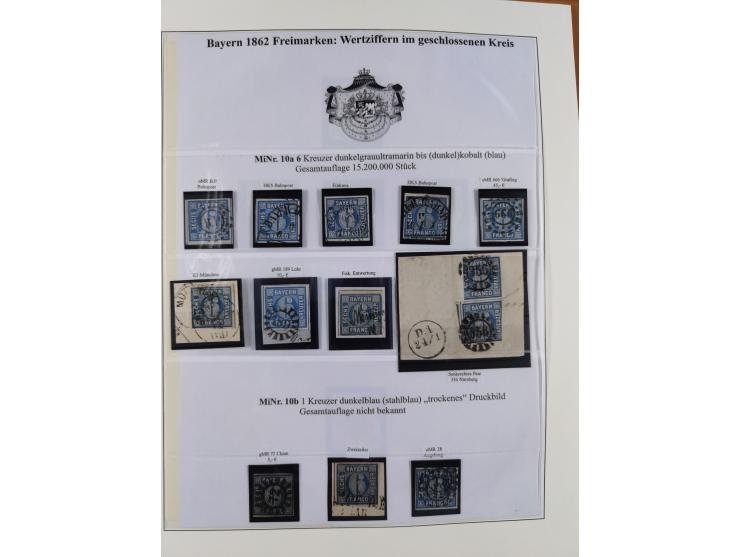 1849/1975, gestempelte Sammlung und 23 Briefe, ab Mi.-Nr. 1IIa breitrandig (FA Sem BPP), ferner 4I im waagerechten Paar, 3II,