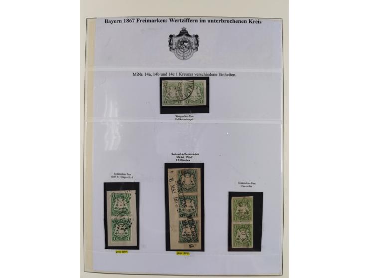 1849/1975, gestempelte Sammlung und 23 Briefe, ab Mi.-Nr. 1IIa breitrandig (FA Sem BPP), ferner 4I im waagerechten Paar, 3II,