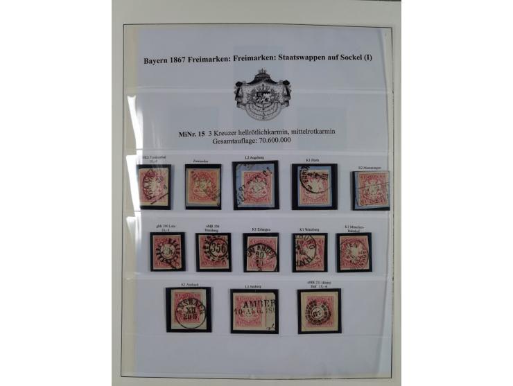 1849/1975, gestempelte Sammlung und 23 Briefe, ab Mi.-Nr. 1IIa breitrandig (FA Sem BPP), ferner 4I im waagerechten Paar, 3II,