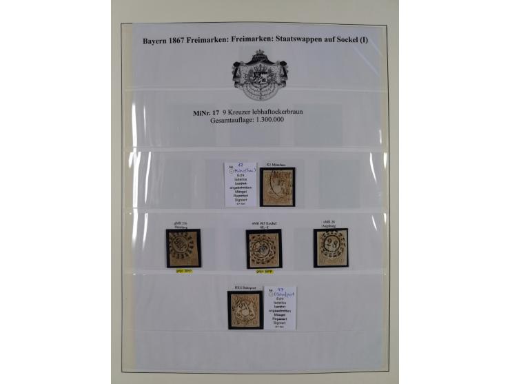 1849/1975, gestempelte Sammlung und 23 Briefe, ab Mi.-Nr. 1IIa breitrandig (FA Sem BPP), ferner 4I im waagerechten Paar, 3II,