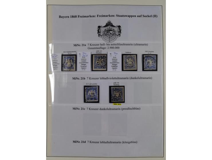1849/1975, gestempelte Sammlung und 23 Briefe, ab Mi.-Nr. 1IIa breitrandig (FA Sem BPP), ferner 4I im waagerechten Paar, 3II,
