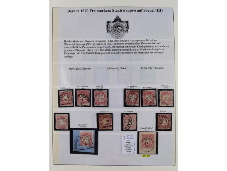 1849/1975, gestempelte Sammlung und 23 Briefe, ab Mi.-Nr. 1IIa breitrandig (FA Sem BPP), ferner 4I im waagerechten Paar, 3II,