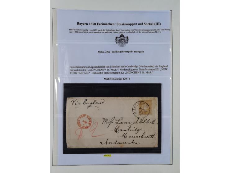 1849/1975, gestempelte Sammlung und 23 Briefe, ab Mi.-Nr. 1IIa breitrandig (FA Sem BPP), ferner 4I im waagerechten Paar, 3II,