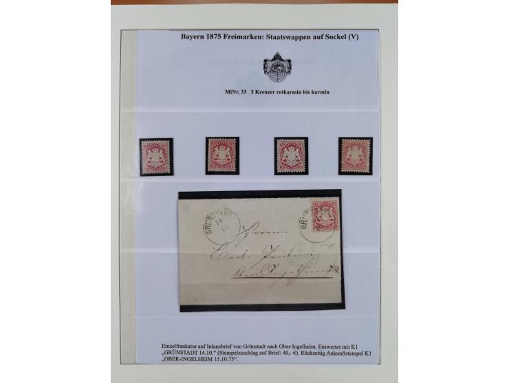 1849/1975, gestempelte Sammlung und 23 Briefe, ab Mi.-Nr. 1IIa breitrandig (FA Sem BPP), ferner 4I im waagerechten Paar, 3II,