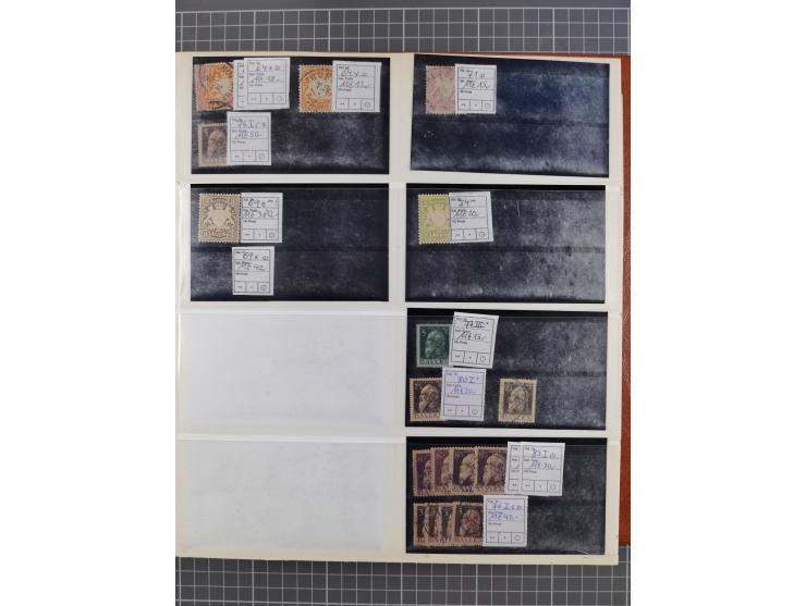 Baden bis Württemberg, meist ungebrauchter und gestempelter Bestand auf kleinen Steckkarten im Album, sauber sortiert in Meng