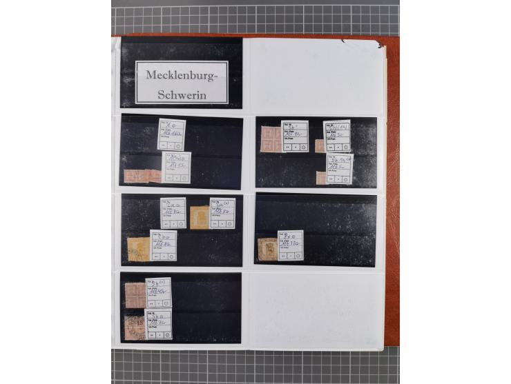 Baden bis Württemberg, meist ungebrauchter und gestempelter Bestand auf kleinen Steckkarten im Album, sauber sortiert in Meng