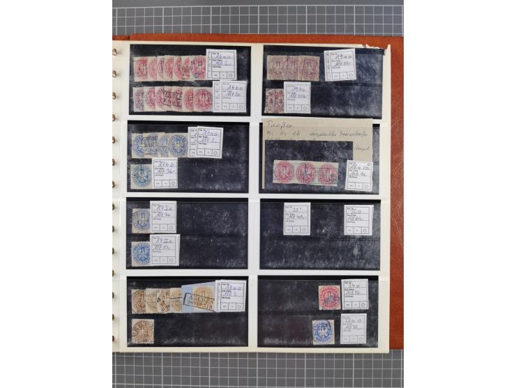 Baden bis Württemberg, meist ungebrauchter und gestempelter Bestand auf kleinen Steckkarten im Album, sauber sortiert in Meng