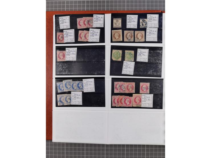 Baden bis Württemberg, meist ungebrauchter und gestempelter Bestand auf kleinen Steckkarten im Album, sauber sortiert in Meng