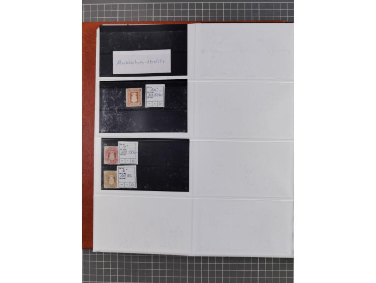 Baden bis Württemberg, meist ungebrauchter und gestempelter Bestand auf kleinen Steckkarten im Album, sauber sortiert in Meng