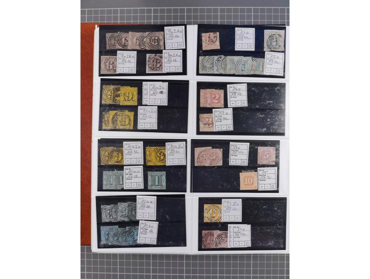 Baden bis Württemberg, meist ungebrauchter und gestempelter Bestand auf kleinen Steckkarten im Album, sauber sortiert in Meng