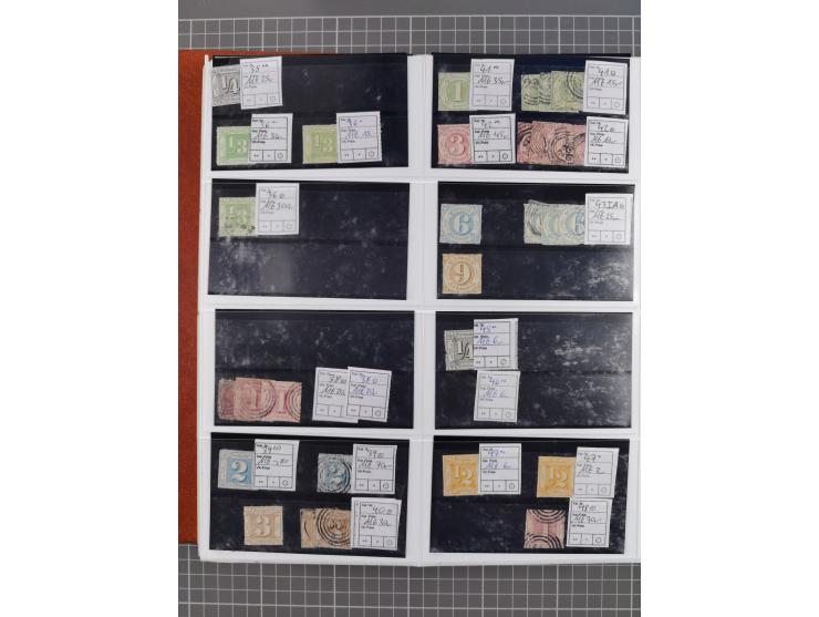 Baden bis Württemberg, meist ungebrauchter und gestempelter Bestand auf kleinen Steckkarten im Album, sauber sortiert in Meng