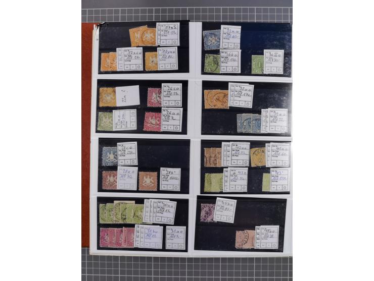 Baden bis Württemberg, meist ungebrauchter und gestempelter Bestand auf kleinen Steckkarten im Album, sauber sortiert in Meng