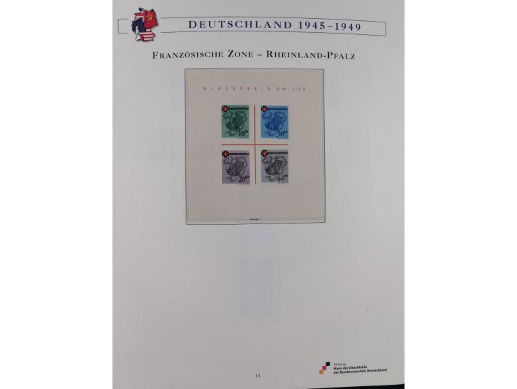 1945/53, ungebrauchte und postfrische Sammlung Zonen mit besseren und kpl. Ausgaben. Dabei u.a. Frz. Zone in den Hauptnummern