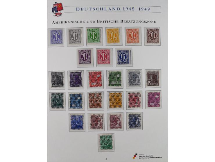 1945/53, ungebrauchte und postfrische Sammlung Zonen mit besseren und kpl. Ausgaben. Dabei u.a. Frz. Zone in den Hauptnummern