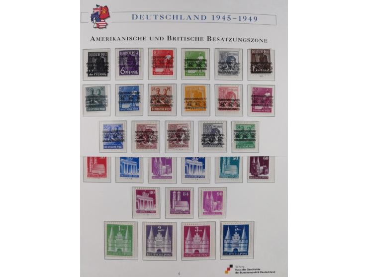 1945/53, ungebrauchte und postfrische Sammlung Zonen mit besseren und kpl. Ausgaben. Dabei u.a. Frz. Zone in den Hauptnummern