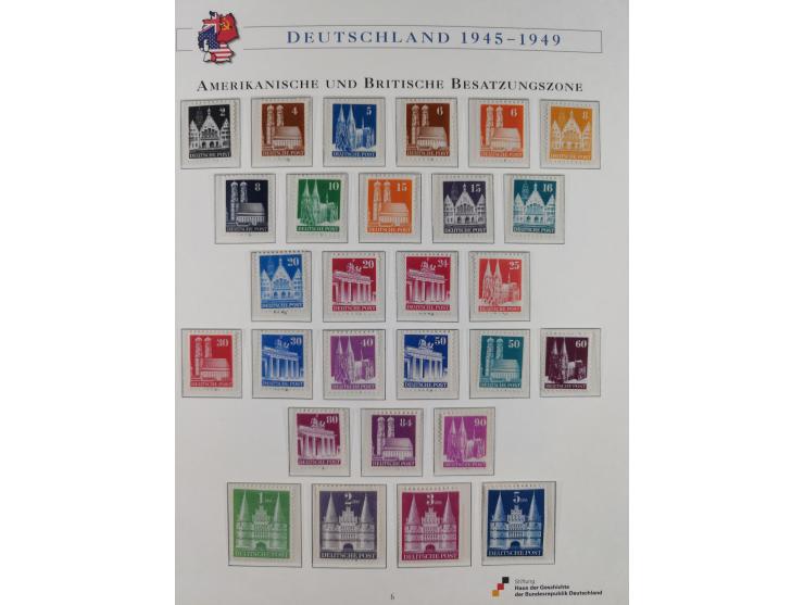 1945/53, ungebrauchte und postfrische Sammlung Zonen mit besseren und kpl. Ausgaben. Dabei u.a. Frz. Zone in den Hauptnummern