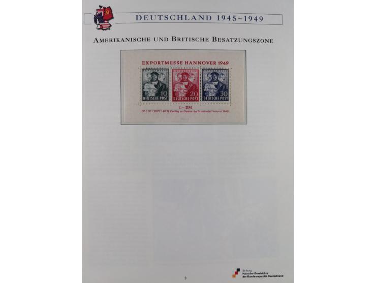 1945/53, ungebrauchte und postfrische Sammlung Zonen mit besseren und kpl. Ausgaben. Dabei u.a. Frz. Zone in den Hauptnummern