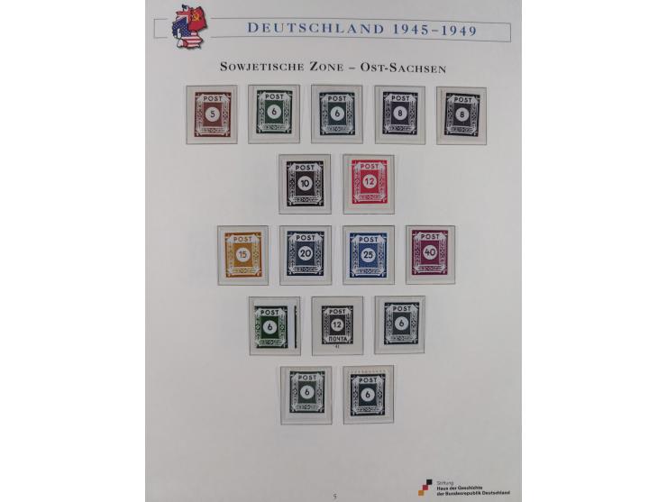 1945/53, ungebrauchte und postfrische Sammlung Zonen mit besseren und kpl. Ausgaben. Dabei u.a. Frz. Zone in den Hauptnummern