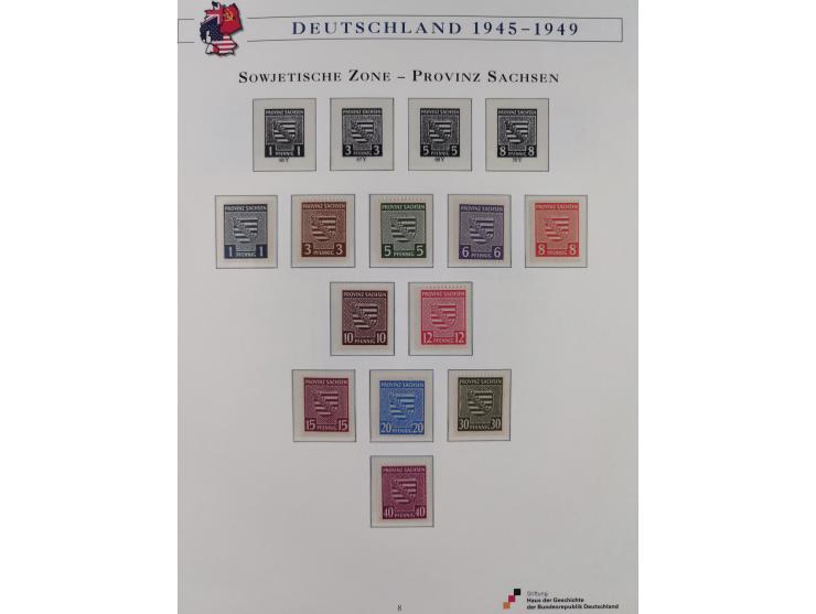 1945/53, ungebrauchte und postfrische Sammlung Zonen mit besseren und kpl. Ausgaben. Dabei u.a. Frz. Zone in den Hauptnummern