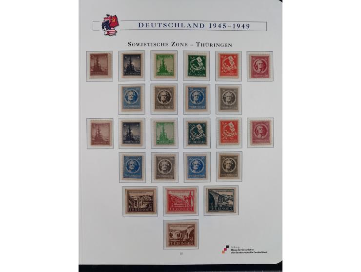 1945/53, ungebrauchte und postfrische Sammlung Zonen mit besseren und kpl. Ausgaben. Dabei u.a. Frz. Zone in den Hauptnummern