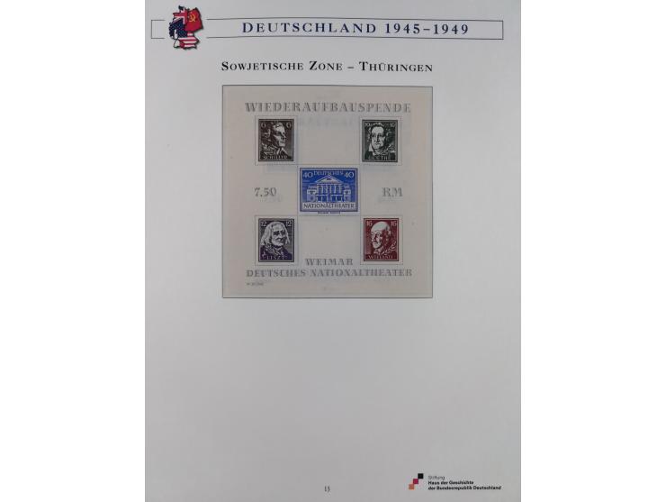 1945/53, ungebrauchte und postfrische Sammlung Zonen mit besseren und kpl. Ausgaben. Dabei u.a. Frz. Zone in den Hauptnummern